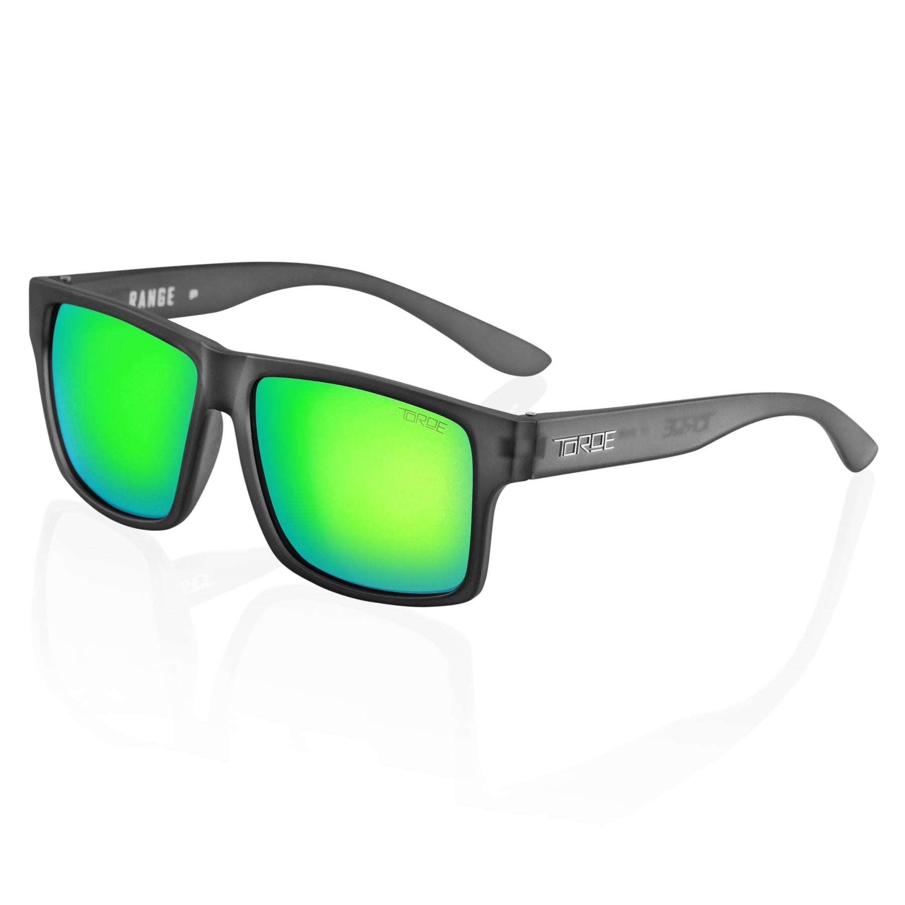 Exclusive Toroe 'Range' Polarized Sunglasses with Lifetime Warranty Frost Gray / Midnight Green Lens
